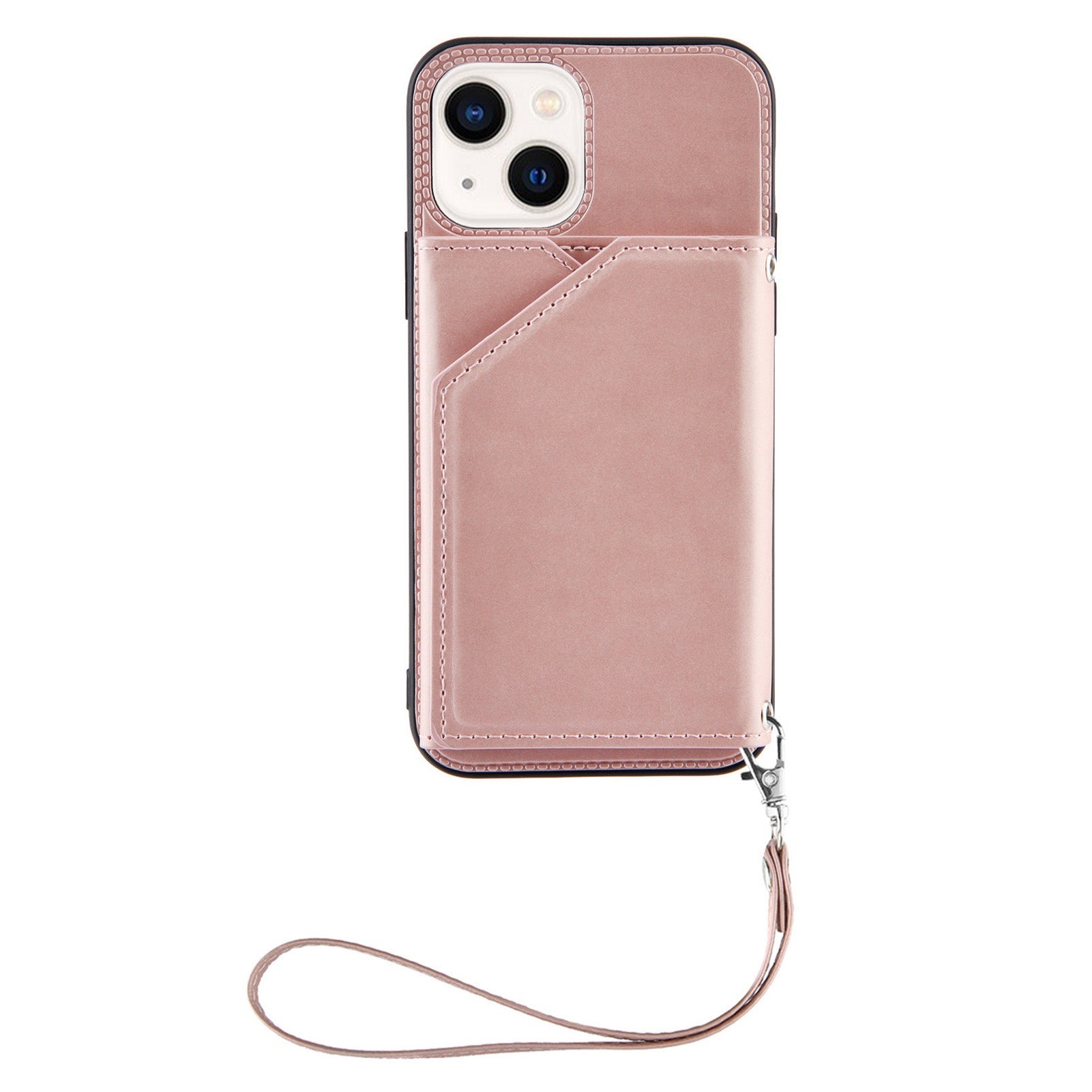 YB Leather Coating Series-2 for iPhone 15 Leather TPU Cover Kickstand Card Holder Phone Case with Strap YB Leather Coating Series-2 for iPhone 15 Leather TPU Cover Kickstand Card Holder Phone Case with Strap